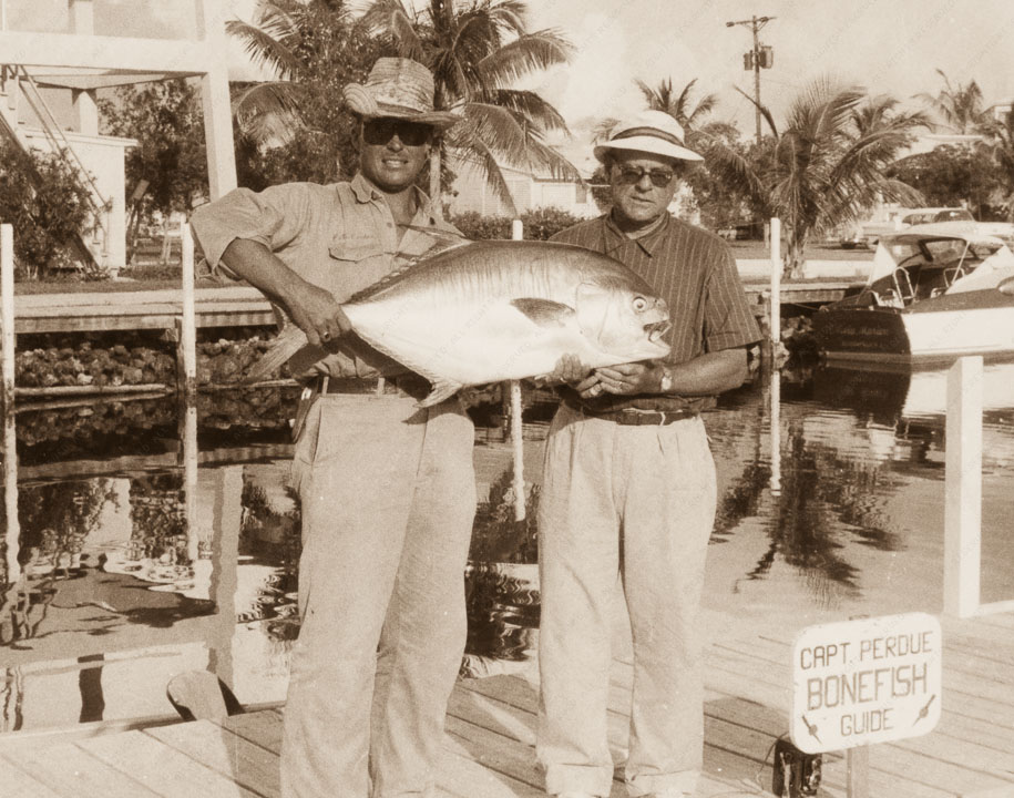 Capt. Pete Perdue, Bonefish Guide, holding a Permit