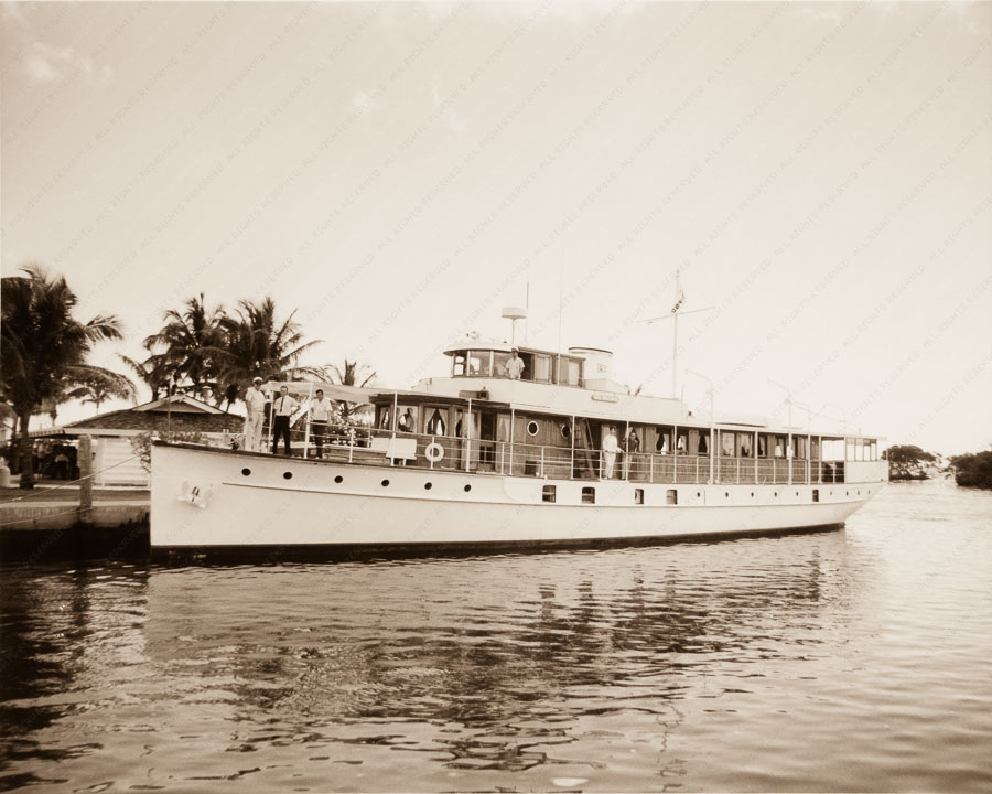 1929 MY Sea Panther (112' Mathis designed by John Trumpy) docked at Ocean Reef